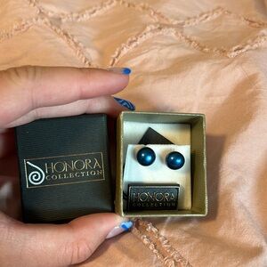 Honora blue pearl earrings